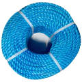 China Factory blue 3 strand pp split film rope  packing rope-6mm
